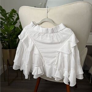 Isabel Marant White Ruffled Skirt